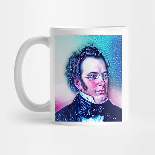 Franz Schubert Snowy Portrait | Franz Schubert Artwork 12 by JustLit